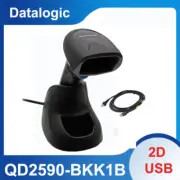 Datalogic QuickScan QD2590-BKK1B 1D 2D Wired Barcode Scanner USB Kit with Base