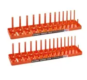 Hansen 3/8" Socket Organizer Tray Holder Set Metric SAE Standard Deep Orange