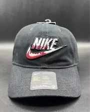 Kids Nike Black White Red SnapBack Hat Children Swoosh BRAND NEW Adjustable Cap