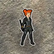 Flintstones Black Widow Wilma Vinyl Decal
