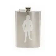 European Knight #5- Medieval Armored Swordsman -8 oz etched flask
