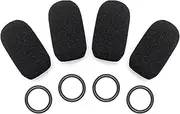 Voarmaks Foam Mic Cover Kit Compatible with SteelSeries Arctis Nova Pro, Drop, EPOS Sennheiser PC38X, Plantronics/NACON RIG 400/700 HX, Xbox Wireless, 4 Pack Foam Covers & 4 O-Rings
