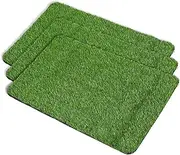 ROMISBABA 3Pcs Artificial Turf Door Mat Realistic Grass Carpet for Use Easy Maintenance Entryway Rug for and Pet Areas