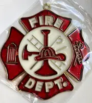 Fire department shield Suncatcher