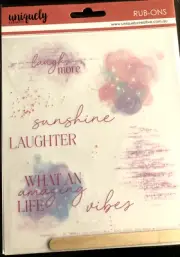 Uniquely Creative Rub Ons Transfers - Flowering Utopia Backgrounds. RO2