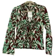 Zara NWT Women's The Selena Blouse Long Sleeve Tie Front Sz S