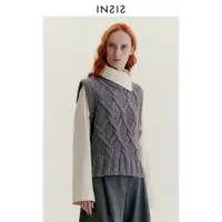 在飛比找ETMall東森購物網優惠-INSIS FEMME花紋羊毛針織背心