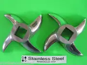 *TWO #22 size Knives Blades Cutters for Cabelas and other Meat Grinders