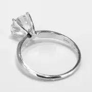 Round Cut Shiny Diamond Engagement Ring 14KT White Gold 2.04 CT G/SI1