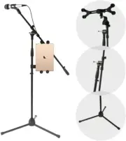 Pyle New Professional Microphone Stand with Adapter For Tablet PMKSPAD1