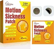 268 Bliss Motion Sickness Patches for Cruise,Car,Bus,Airplane,Park Rides - Non-Drowsy - Travel Essentials for Adults and Kids(42 Count (Pack of 1))