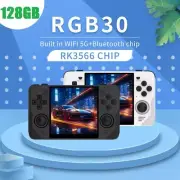 RGB30 Retro Game Console 16G+128G 4.0 Inch 720X720 Quad-Core CPU 5Ghz1850