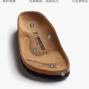 BIRKENSTOCK軟木拖鞋男女同款牛皮絨面革涼拖Kyoto系列1009 YUZB