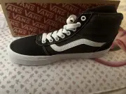 NEW 2020 Vans Mens 7.5 Ward HI High Top Trainers Black/Gray/White Jersey Shoes