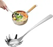 Spaghetti Server Utensil - Pasta Spoon with Teeth, Spaghetti Server Pasta Spoon | Spaghetti Spoon Made of Pasta Server, Nouil Colander Colander