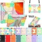 For iPad 11th 10th 9th 8/7/6/5th Gen Kids Shockproof Case Butterfly Stand Cover