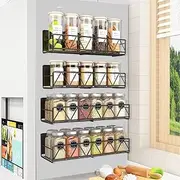 Vodoco Magnetic Spice Rack for Refrigerator, Magnetic Spice Rack Magnetic Shelf Magnetic Shelves Fridge Magnet Organizer Spice Rack Organizer Seasoning Racks for Kitchen Organization