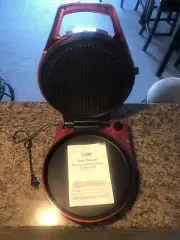 Commercial Chef Multi Function Pizza Maker And Indoor Grill Model CHPG12R