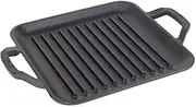 [Lodge] Chef Collection - 11 Inch Cast Iron Chef Style Square Grill Pan