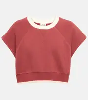 [The Upside] The Upside Banksia Brooklyn cotton crop top AU 14 red