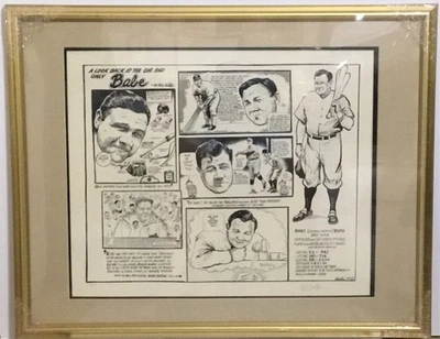 Bill Gallo, A Look Back: Babe Ruth, Lithograph, signed in the plate, numbered in