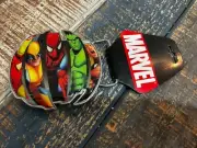 Marvel Heroes Bioworld Graphic Belt Buckle Multi-Color Ironman Hulk Spider-Man
