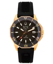 Bulova Marine Star Precisionist Quartz Silicone Brown Dial 98B421 Mens Watch