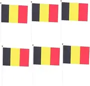 BESPORTBLE 50pcs Hand Held Belgium Stick Flag Country Flags Stick International Banners for Sports Clubs