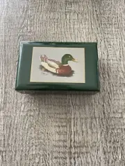 Vintage Mallard Duck Green Lacquerware Music Box "My Way"