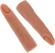Beaupretty 2pcs Silicone Nail Practice Fingers Bendable Hand Mannequin for Professional Nail Art Training Flexible Comfortable False Practice Fingers for Mastering Techniques