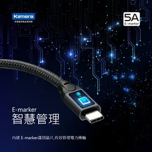 【Kamera 佳美能】100W PD USB-C to USB-C 編織快充傳輸線- 1M (USB3.2/Gen2x2/20Gbps)