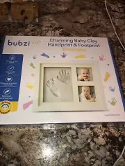Bubzi Charming Baby Clay Handprint & Footprint Keepsake Kit -NEW/SEALED w/ frame