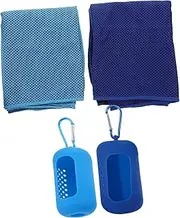 UPKOCH 2 Sets Quick Drying Cooling Towels for Sports Comfortable Workout Towels with Case for Gym Travel Hiking and Beach Activities
