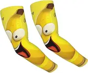 [FHEDVBN] Yellow Banana Arm Sleeves Compression Arm Covers for Men Women Outdoor Sun Sleeves Cooling Sports Sleeve, Black