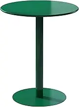 High Top Table, Round Side Table Coffee Table, Modern Kitchen Table with Large Metal Base, Space Saving Pub Cafe Dinner Room Compact Bistro Table Drink Table Snack Table(48x72cm)