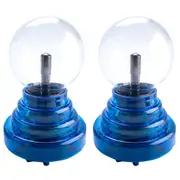 2PK MDI Plasma Ball Touch Lamp Home/Office Desk Night Light Decor 3in Blue Base