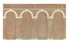 Hornby High Level Arched Retaining Walls x 2 (Red Brick)