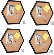 COHEALI Sets Cute Cork Tile Bulletin Board Wall Pin Board for Teen Girls Room Photo Display Hexagon Shape Easy to Mount