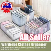 7 Grids Mesh Storage Bag Clothes Jeans Pants Drawer Organizer Boxes Foldable UD