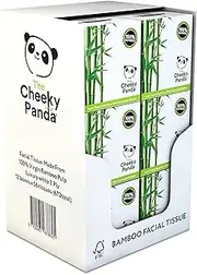 The Cheeky Panda Naturally Sustainable Facial Tissue Cube, Bulk Box,100% Bamboo, Pack of 12, 56 Tissues Per Pack, Plastic Free, Hypoallergenic, Eco-Friendly, 3 ply