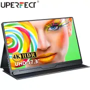 UPERFECT 4K Portable Monitor 17.3" 3840x2160 Display USB-C HDMI For Laptop PC