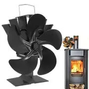 IPRee Fireplace 5 Blades Heat Powered Stove Fan Log Wood Burner Quiet Home Fireplace Fan Efficient Heat Distribution DY0