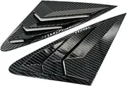 Compatible with Audi A4 A4L S4 B8 Sedan 2009 2010 2011-2016 Rear Window Louver Shutter Cover Side Vent Trim Windshield Cover Car Accessories(Carbon Fiber Look)