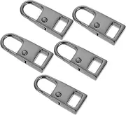 [BEBEMOKO] 5 Pcs Metal Zipper Pull Tabs Durable Zipper Supplies for DIY Bag Clothing Repair for Handbags Backpacks Suitcases and More