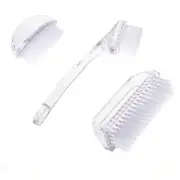 Ozoffer 3pk Manicure Pedicure Finger Toe SWOSH Nail Brushes Nail Care