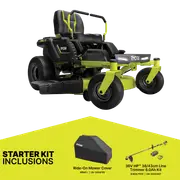 Ryobi 48V 42” ZT Ride-On Mower Bonus Line Trimmer & Cover Kit