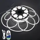 Neon Rope Lights Outdoor 50FT Dimmable Neon LED Strip Lights Cold White AC 100-1