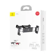Car Backseat Phone Holder Baseus 360° Rotate Tablet Stand Headrest Bracket Black