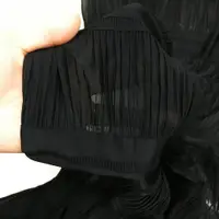 在飛比找ETMall東森購物網優惠-黑色百褶壓皺彈力氨綸面料 原創設計師DIY連衣裙打底服裝布料