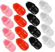 INOOMP 8 Pairs Miniature Doll Shoes Tiny Flat Shoes for Dolls Boot Models Charming Mini House Ornaments Micro Landscape Props